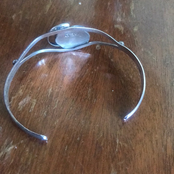 Vintage sterling silver turquoise bracelet cuff - Picture 3 of 6